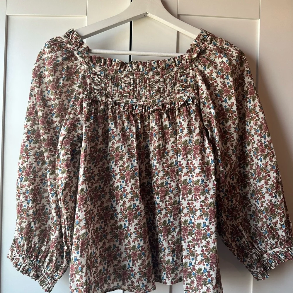 Doen Agotha Top in Cream Forest Floral - Picture 2 of 4